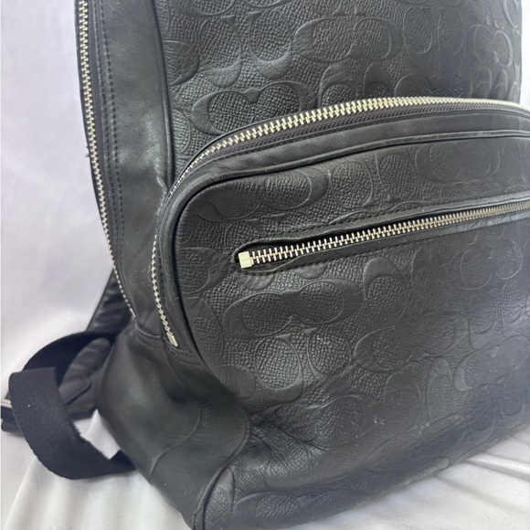 Coach Embossed Black Backpack - Picture 7 of 11